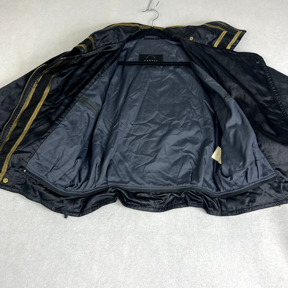 Bogner Snowsuit Jacket Women 12 Black Gold Asymmetrical Zip Missing Belt Vtg - Picture 11 of 14